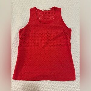 Solitaire Pink Eyelet Tank, Size S